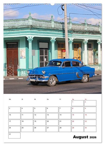 Produktbild: KARIBIK Oldtimer auf Kuba (Wandkalender 2026 DIN A2 hoch), CALVENDO Monatskalender