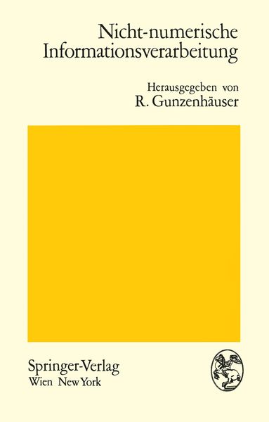 Produktbild: Nicht-numerische Informationsverarbeitung