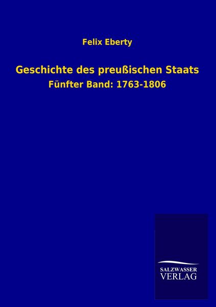 Produktbild: Geschichte des preu&szlig;ischen Staats