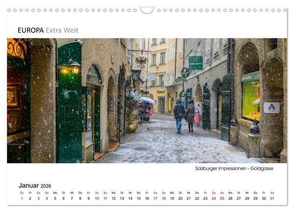 Produktbild: Salzburger Impressionen - Panoramabilder (Wandkalender 2026 DIN A3 quer), CALVENDO Monatskalender