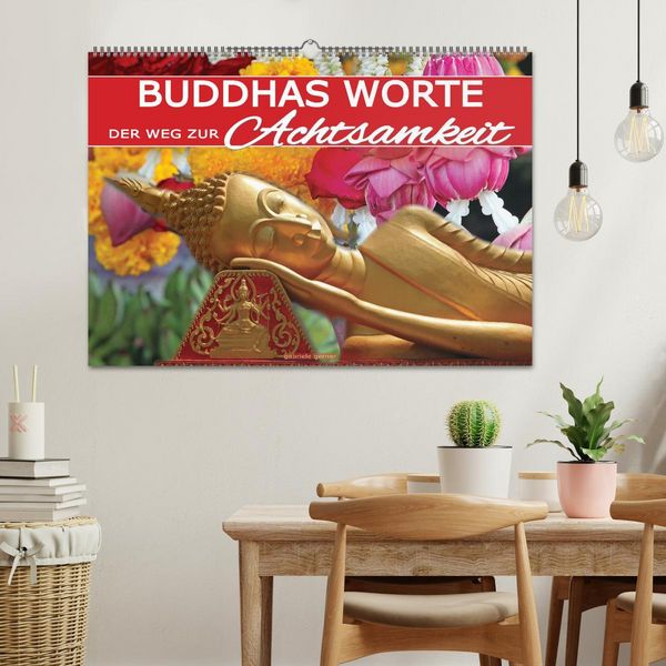 Produktbild: Buddhas Worte - Der Weg zur Achtsamkeit (Wandkalender 2026 DIN A2 quer), CALVENDO Monatskalender