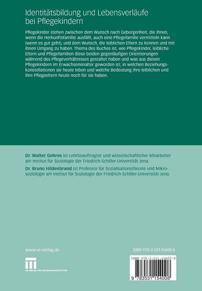 Identitätsbildung und Lebensverläufe bei Pflegekindern