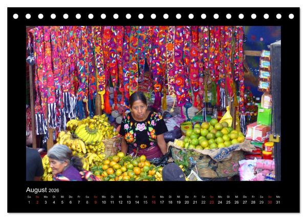 Produktbild: Farbenfrohes Guatemala (Tischkalender 2026 DIN A5 quer), CALVENDO Monatskalender