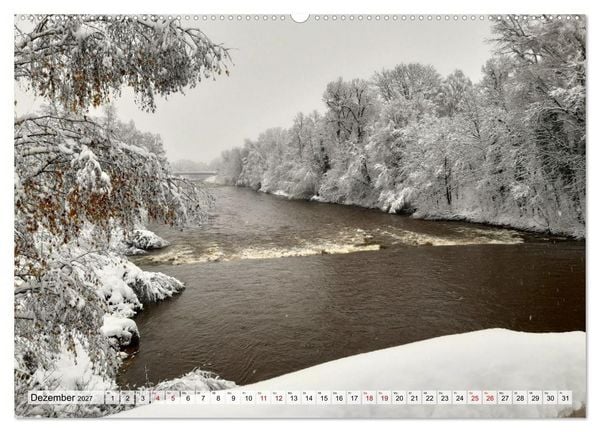Produktbild: Lech und Wertach - Flusslandschaften im Alpenvorland (hochwertiger Premium Wandkalender 2027 DIN A2 quer), Kunstdruck in Hochglanz