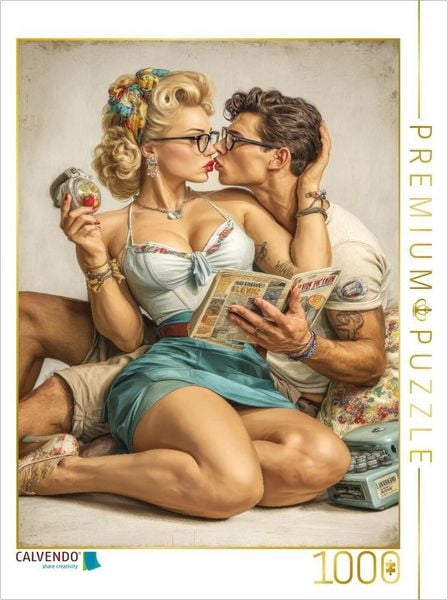 Produktbild: CALVENDO Puzzle Ein K&uuml;sschen f&uuml;r dich | 1000 Teile Lege-Gr&ouml;&szlig;e 64x48cm Foto-Puzzle f&uuml;r gl&uuml;ckliche Stunden
