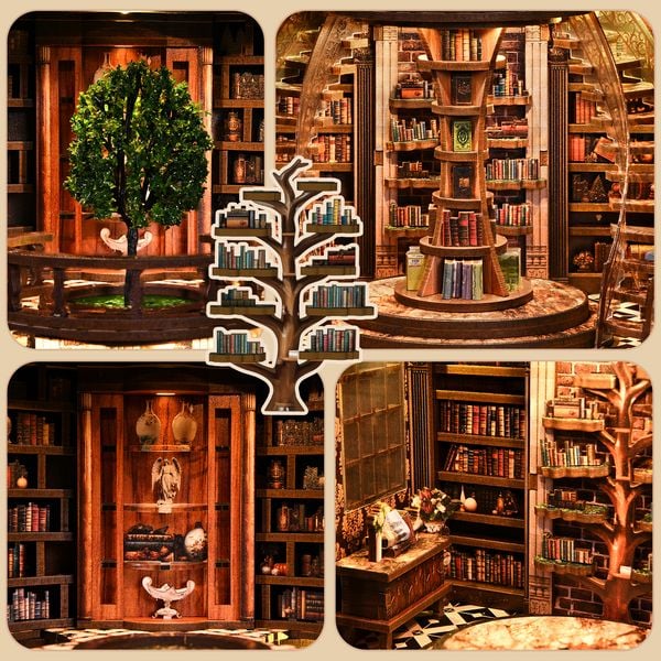 Produktbild: Book Nook DIY B&uuml;cherecke Wisdom Ring Library