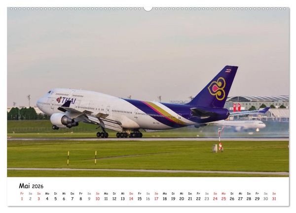 Produktbild: Airliner in M&uuml;nchen / 2026 (Wandkalender 2026 DIN A2 quer), CALVENDO Monatskalender