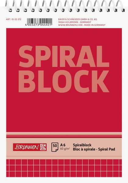 Produktbild: Brunnen Spiralnotizblock A6 kar 50Bl