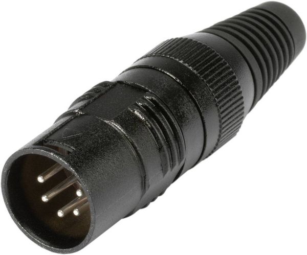 Hicon HI-X5CM-M XLR-Steckverbinder Stecker, gerade Polzahl: 5 Schwarz 1St.