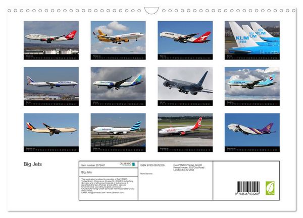 Produktbild: Big Jets (Wall Calendar 2026 DIN A3 landscape), CALVENDO 12 Month Wall Calendar