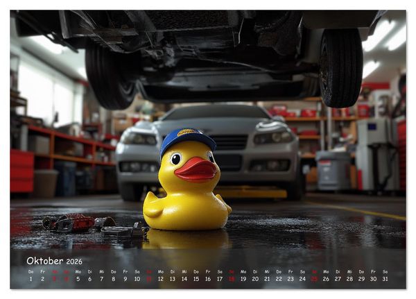 Produktbild: Badeenten Kalender - Quietscheenten in der Berufswelt (Tischkalender 2026 DIN A5 quer), CALVENDO Monatskalender