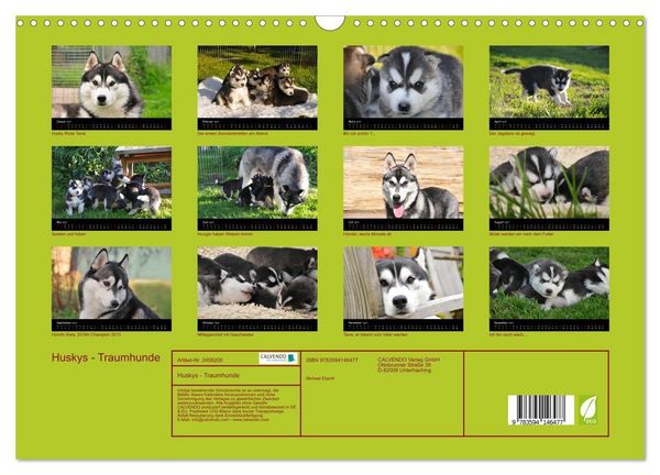 Produktbild: Huskys - Traumhunde (Wandkalender 2027 DIN A3 quer), CALVENDO Monatskalender
