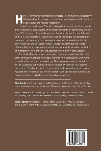 Produktbild: Living Communities and Their Archaeologies in the Middle East