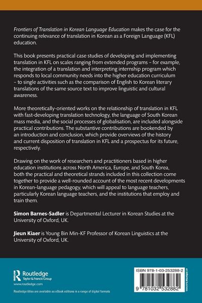Produktbild: Frontiers of Translation in Korean Language Education