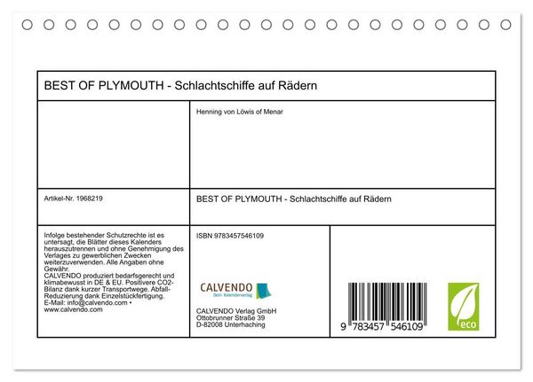 Produktbild: BEST OF PLYMOUTH - Schlachtschiffe auf R&auml;dern (Tischkalender 2026 DIN A5 quer), CALVENDO Monatskalender