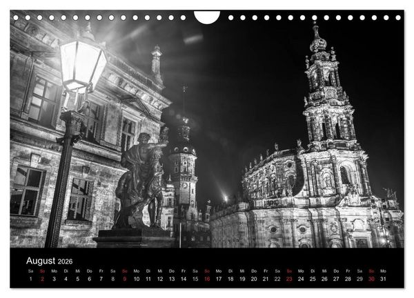 Produktbild: Dresden - Elbflorenz bei Nacht (Wandkalender 2026 DIN A4 quer), CALVENDO Monatskalender