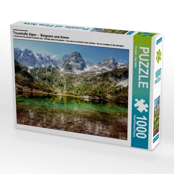 Produktbild: CALVENDO Puzzle Ein Motiv aus dem Kalender Traumhafte Alpen - Bergseen und Almen 1000 Teile Puzzle quer | 1000 Teile Lege-Gr&ouml;&szlig;e 64 &times; 48 cm Foto-Puzzle f&uuml;r gl&uuml;ckliche Stunden