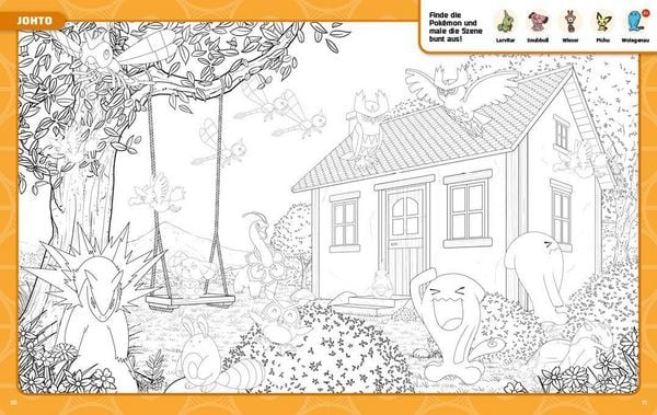 Produktbild: Pok&eacute;mon: Das gro&szlig;e Wimmelmalbuch der 9 Regionen