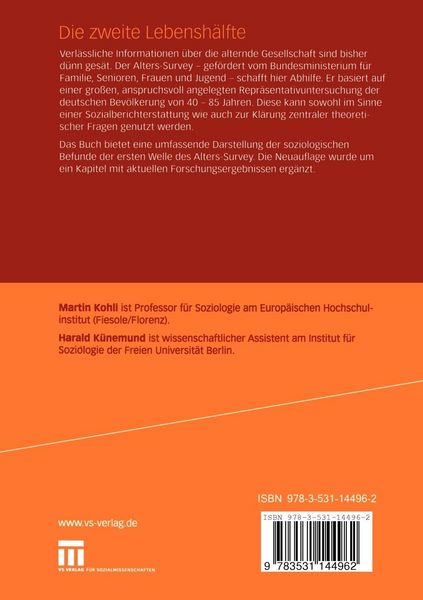 Produktbild: Die zweite Lebensh&auml;lfte