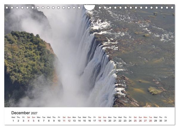 Produktbild: World natural heritage Victoria Falls - The smoke that thunders (Wall Calendar 2027 DIN A4 landscape), CALVENDO 12 Month Wall Calendar