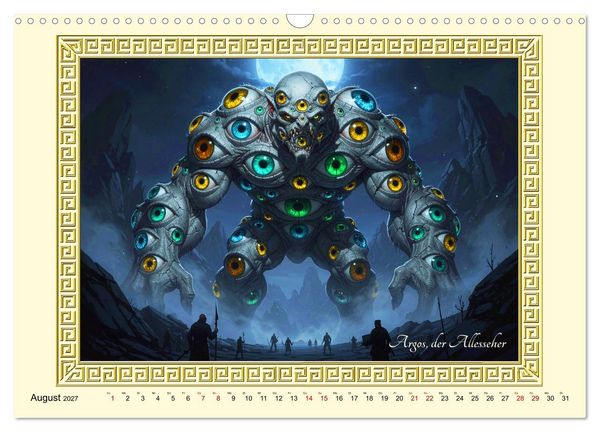 Produktbild: Ungeheuer der griechischen Mythologie (Wandkalender 2027 DIN A3 quer), CALVENDO Monatskalender