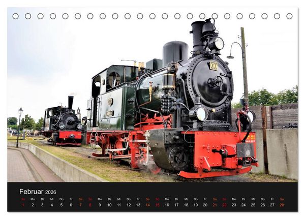 Produktbild: Dampflok-Nostalgie - 2026 schwergewichtige Lokomotiven (Tischkalender 2026 DIN A5 quer), CALVENDO Monatskalender