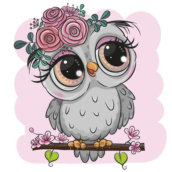 Produktbild: Serv. cartoon owl 33x33cm