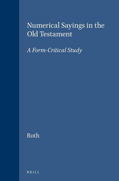 Produktbild: Numerical Sayings in the Old Testament