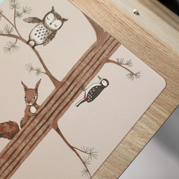 Produktbild: Scriptum Schreibtischunterlage f&uuml;r Kinder Waldtiere Woodland rose - 60 x 40 cm, aus premium Vinyl