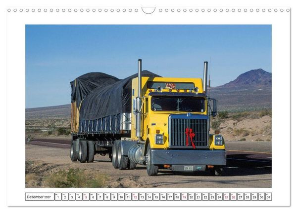 Produktbild: US-Trucks - Auf Achse in Amerika (Wandkalender 2027 DIN A3 quer), CALVENDO Monatskalender