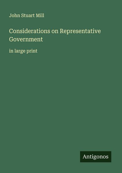 Produktbild: Considerations on Representative Government
