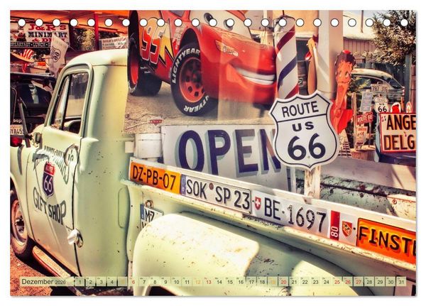 Produktbild: Nostalgie auf 2451 Meilen - Route 66 (Tischkalender 2026 DIN A5 quer), CALVENDO Monatskalender