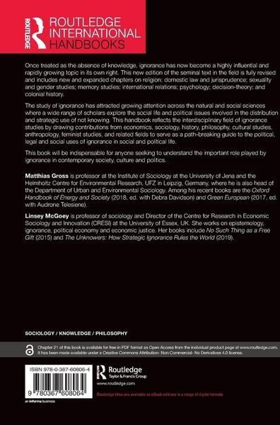 Produktbild: Routledge International Handbook of Ignorance Studies
