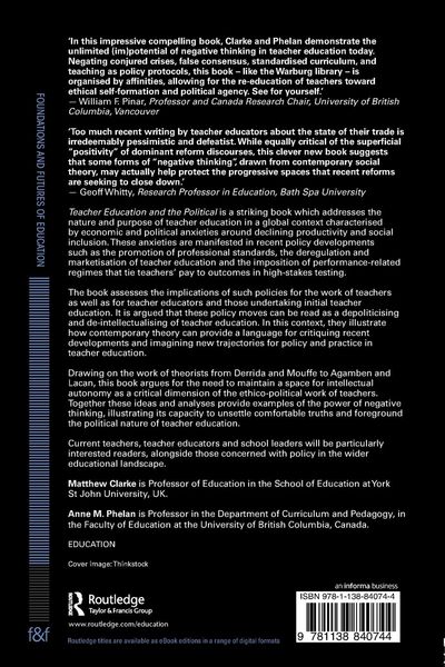 Produktbild: Teacher Education and the Political