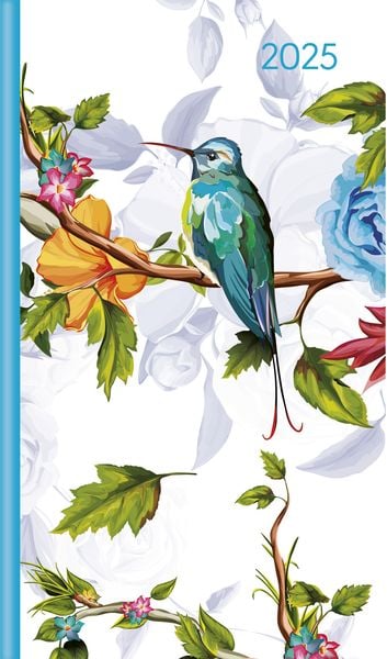 Slimtimer Style Bird 2025 - Taschen-Kalender 9x15,6 cm - Weekly - 128 Seiten - Notiz-Buch - mit Info- und Adressteil - A