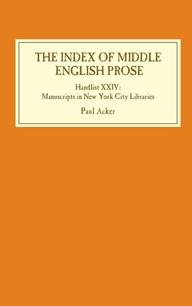 Produktbild: Index of Middle English Prose
