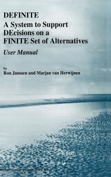 Produktbild: Definite a System to Support Decisions on a Finite Set of Alternatives User Manual