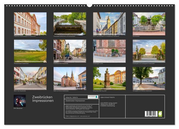 Produktbild: Zweibr&uuml;cken Impressionen (Wandkalender 2026 DIN A2 quer), CALVENDO Monatskalender