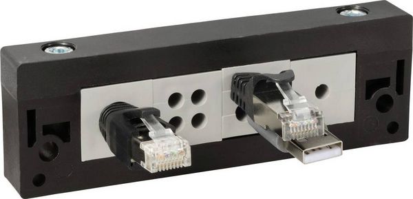 Produktbild: TRU COMPONENTS DVK-W2 Kabeleinf&uuml;hrungsleiste Klemm-&Oslash; (max.) 16mm Polyamid Schwarz 1St.