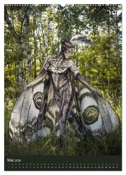 Produktbild: Bodypainting Adventures - Farbe auf nackter Haut (hochwertiger Premium Wandkalender 2026 DIN A2 hoch), Kunstdruck in Hochglanz