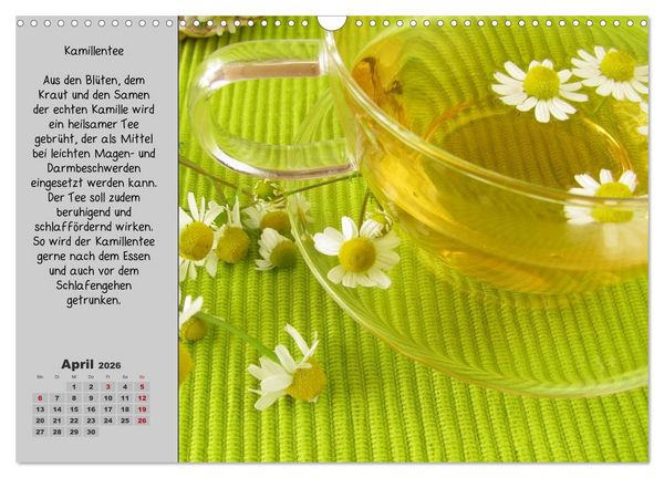Produktbild: Eine kleine Teekunde - Zw&ouml;lf Teesorten im Portr&auml;t (Wandkalender 2026 DIN A3 quer), CALVENDO Monatskalender