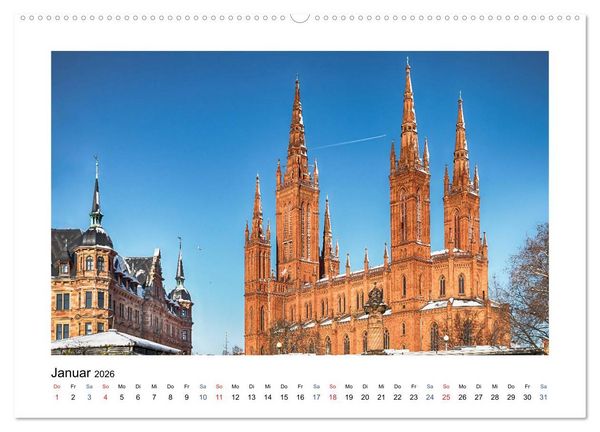 Produktbild: Wiesbaden Kurstadt mit Charme und Flair (Wandkalender 2026 DIN A2 quer), CALVENDO Monatskalender