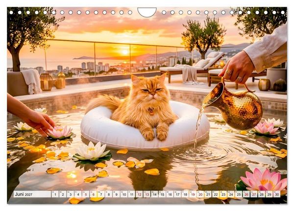 Produktbild: Alles f&uuml;r die Katze - Herrschaft Deluxe mit Charme und Wellness (Wandkalender 2027 DIN A4 quer), CALVENDO Monatskalender