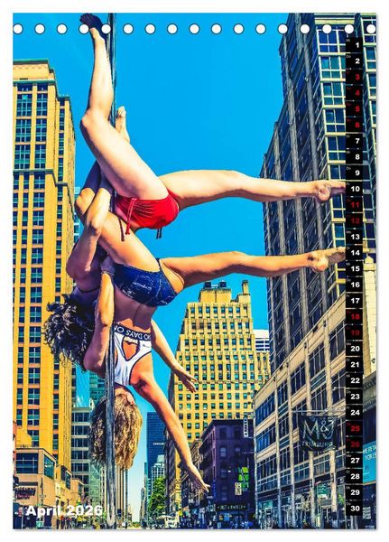 Produktbild: Poledance auf New Yorks Stra&szlig;en (Tischkalender 2026 DIN A5 hoch), CALVENDO Monatskalender