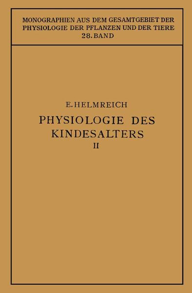 Produktbild: Physiologie des Kindesalters