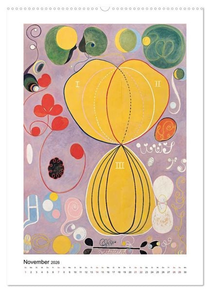 Produktbild: Hilma af Klint - Ein Jahr voller mystischer Kunst (hochwertiger Premium Wandkalender 2026 DIN A2 hoch), Kunstdruck in Hochglanz