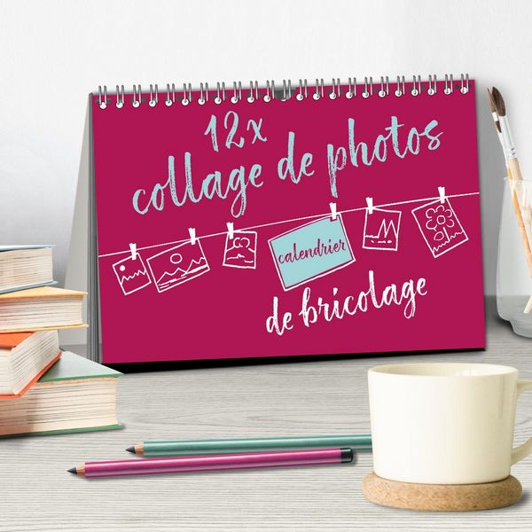 Produktbild: 12 x collage de photos - calendrier de bricolage (Calendrier de bureau 2026 DIN A5 vertical), CALVENDO calendrier mensuel