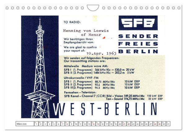 Produktbild: Radio Nostalgie Karten aus aller Welt (Wandkalender 2026 DIN A4 quer), CALVENDO Monatskalender