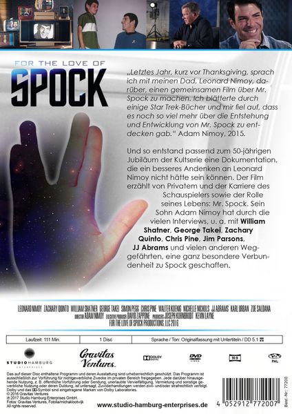 Produktbild: For the Love of Spock (OmU)
