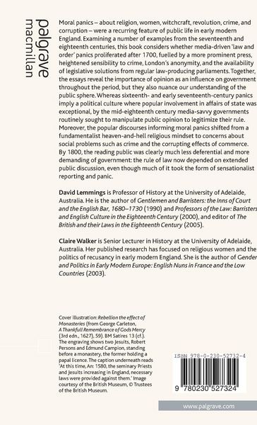 Produktbild: Moral Panics, the Media and the Law in Early Modern England